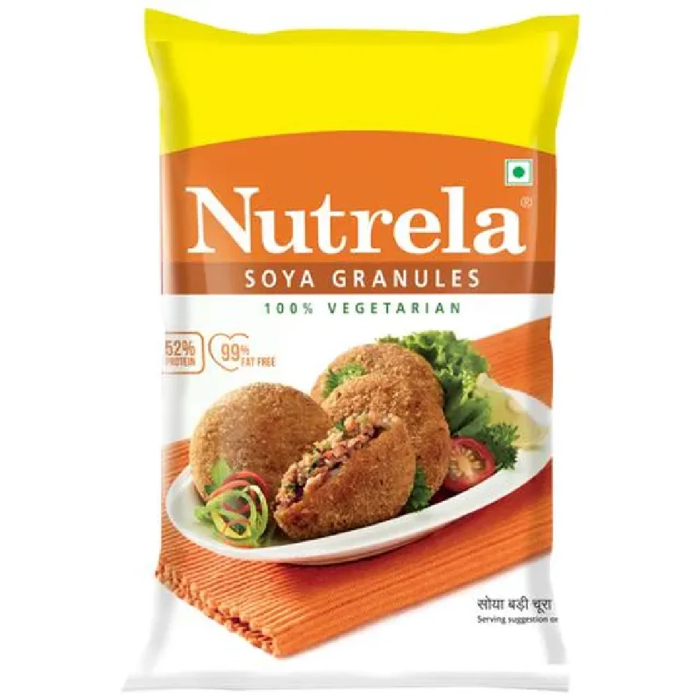 Nutrela Soya Granules - High Protein, 1 kg Poly Pack-1.webp
